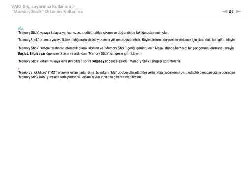 Sony VPCCB3M1E - VPCCB3M1E Mode d'emploi Turc