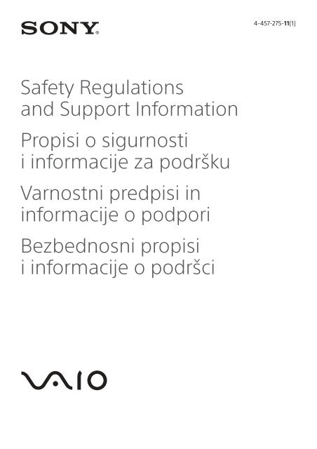 Sony SVS13A3B4E - SVS13A3B4E Documenti garanzia Sloveno