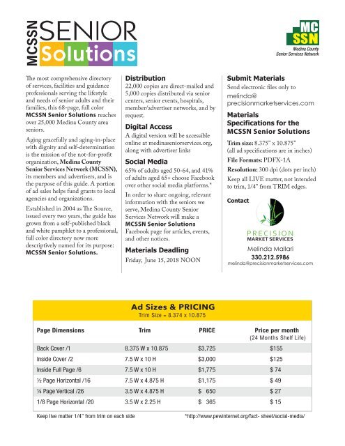 MCSSN Senior Solutions Media Kit