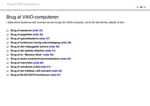 Sony VPCCB3M1E - VPCCB3M1E Mode d'emploi Danois