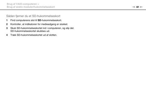 Sony VPCCB3M1E - VPCCB3M1E Mode d'emploi Danois