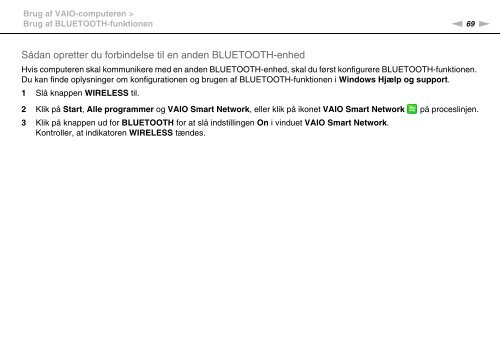 Sony VPCCB3M1E - VPCCB3M1E Mode d'emploi Danois