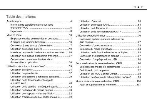 Sony VPCCB3M1E - VPCCB3M1E Mode d'emploi Fran&ccedil;ais