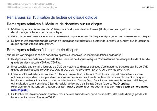 Sony VPCCB3M1E - VPCCB3M1E Mode d'emploi Fran&ccedil;ais