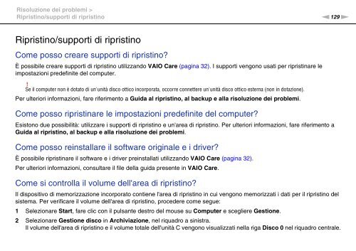 Sony VPCCB3M1E - VPCCB3M1E Mode d'emploi Italien