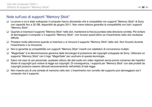 Sony VPCCB3M1E - VPCCB3M1E Mode d'emploi Italien