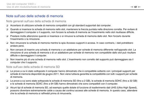 Sony VPCCB3M1E - VPCCB3M1E Mode d'emploi Italien