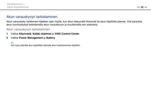 Sony VPCCB3M1E - VPCCB3M1E Mode d'emploi Finlandais