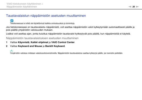 Sony VPCCB3M1E - VPCCB3M1E Mode d'emploi Finlandais