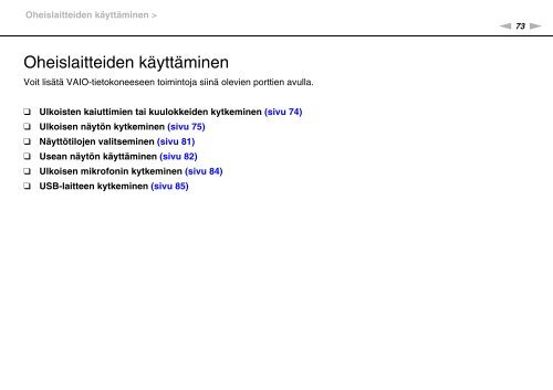 Sony VPCCB3M1E - VPCCB3M1E Mode d'emploi Finlandais