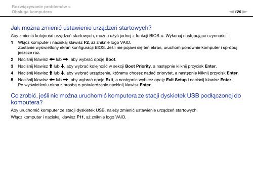 Sony VPCCB3M1E - VPCCB3M1E Mode d'emploi Polonais