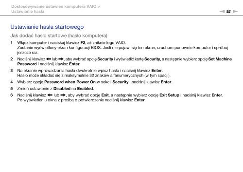 Sony VPCCB3M1E - VPCCB3M1E Mode d'emploi Polonais