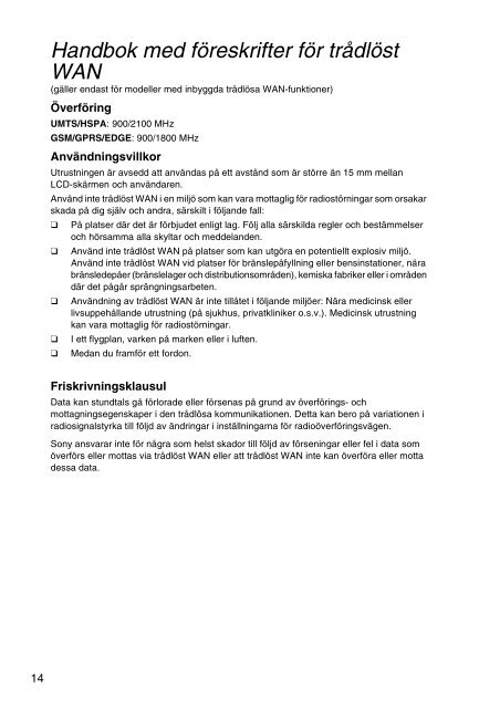 Sony VPCCB3M1E - VPCCB3M1E Documents de garantie Norv&eacute;gien