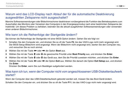 Sony VPCCB3M1E - VPCCB3M1E Mode d'emploi Allemand