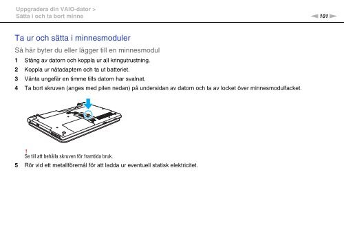 Sony VPCCB3M1E - VPCCB3M1E Mode d'emploi Su&eacute;dois