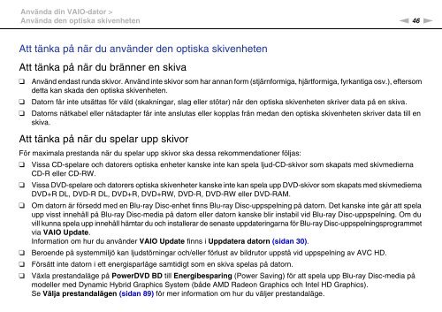 Sony VPCCB3M1E - VPCCB3M1E Mode d'emploi Su&eacute;dois