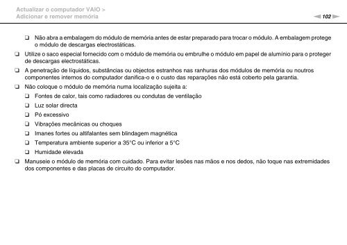 Sony VPCCB3M1E - VPCCB3M1E Mode d'emploi Portugais