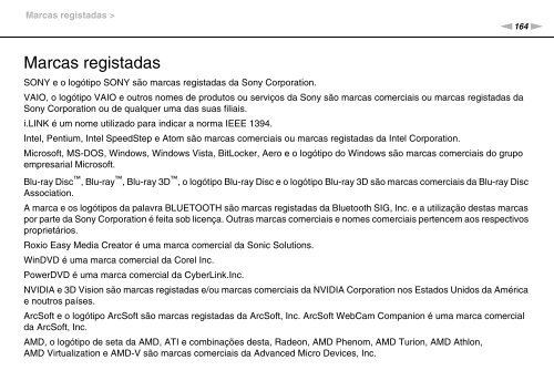 Sony VPCCB3M1E - VPCCB3M1E Mode d'emploi Portugais