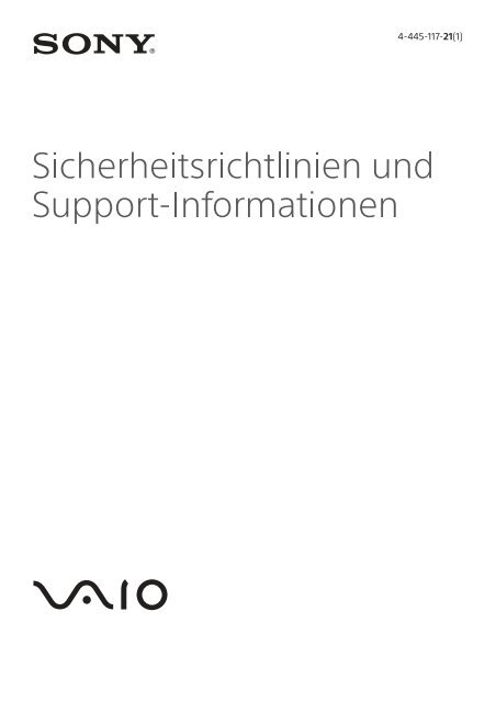 Sony SVS15112C5 - SVS15112C5 Documents de garantie Allemand