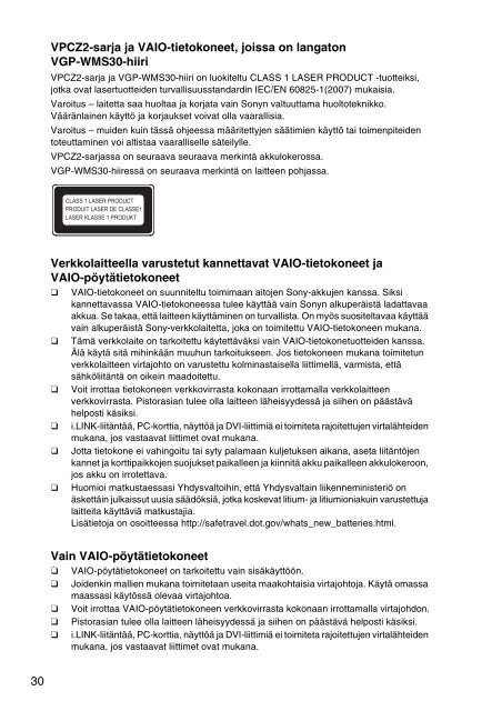 Sony VPCEH2K1E - VPCEH2K1E Documenti garanzia Svedese