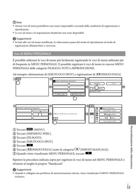 Sony HDR-CX370E - HDR-CX370E Istruzioni per l'uso