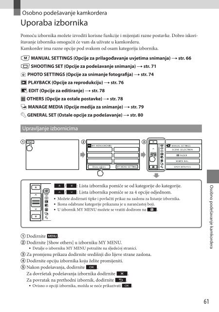 Sony HDR-CX370E - HDR-CX370E Istruzioni per l'uso Croato