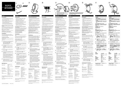 Sony SS-LA500ED - SS-LA500ED Istruzioni per l'uso Francese
