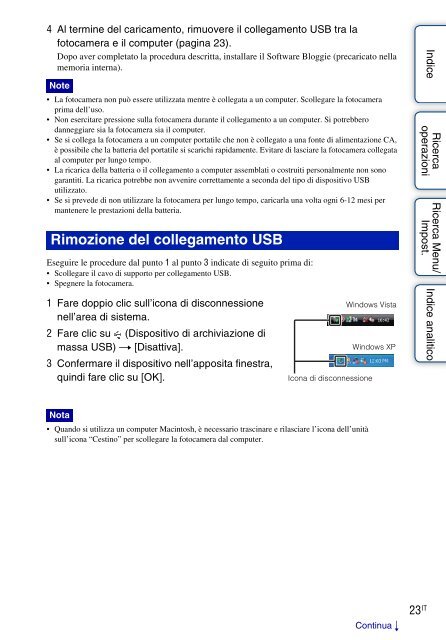 Sony MHS-FS1 - MHS-FS1 Istruzioni per l'uso