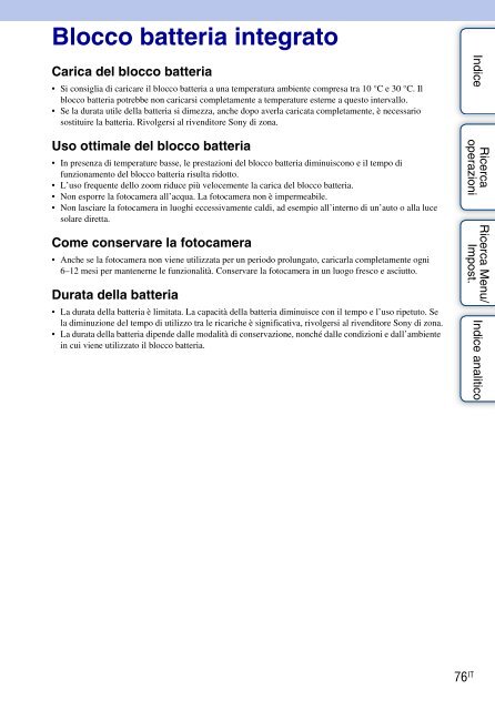 Sony MHS-FS1 - MHS-FS1 Istruzioni per l'uso