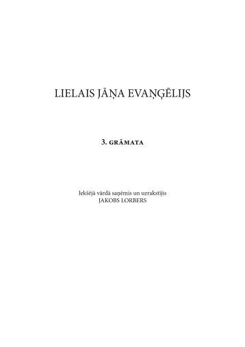 3. lielais jāņa evaņģēlijs.  3 grāmata. 1-246