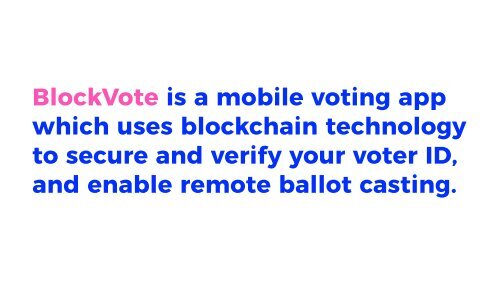 BlockVote Process Book