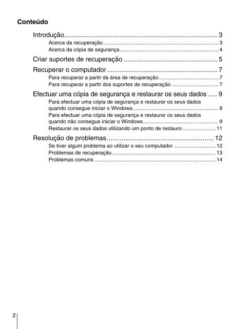 Sony SVS1311M9R - SVS1311M9R Guide de d&eacute;pannage Portugais