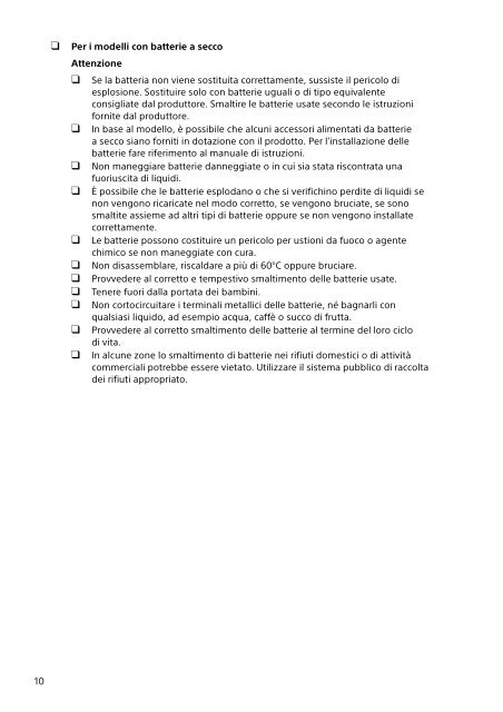 Sony SVE1513O9E - SVE1513O9E Documents de garantie Italien
