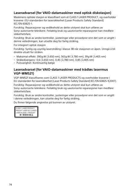 Sony SVE1513O9E - SVE1513O9E Documents de garantie Su&eacute;dois