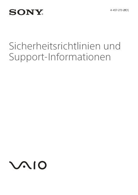 Sony SVE1513O9E - SVE1513O9E Documents de garantie Allemand