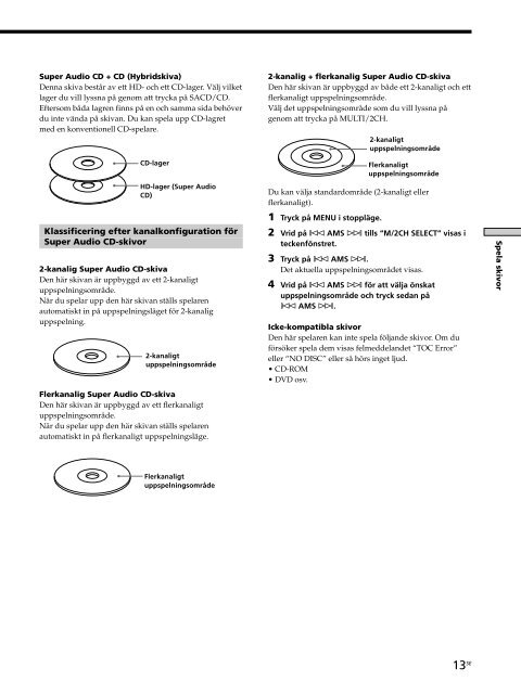 Sony SCD-XB770 - SCD-XB770 Istruzioni per l'uso Svedese