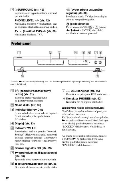 Sony BDP-S760 - BDP-S760 Istruzioni per l'uso Slovacco