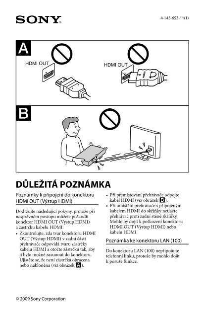 Sony BDP-S760 - BDP-S760 Istruzioni per l'uso Ceco