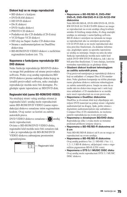 Sony BDP-S760 - BDP-S760 Istruzioni per l'uso Croato