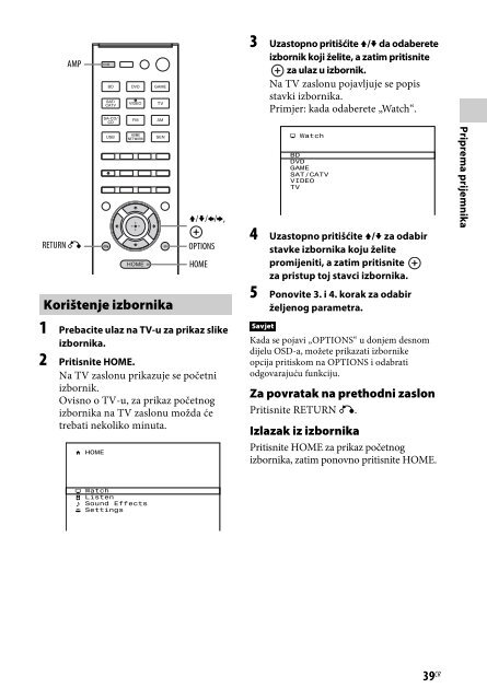 Sony STR-DN840 - STR-DN840 Istruzioni per l'uso Croato