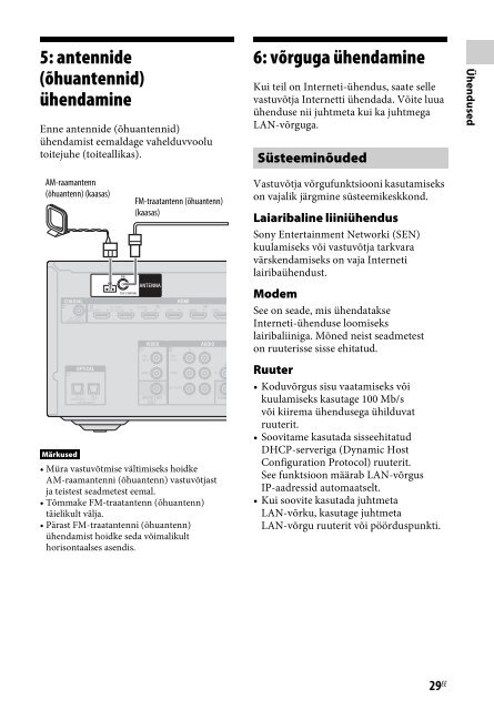Sony STR-DN840 - STR-DN840 Istruzioni per l'uso Estone
