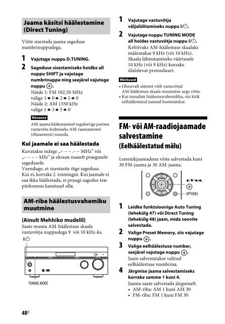 Sony STR-DN840 - STR-DN840 Istruzioni per l'uso Estone