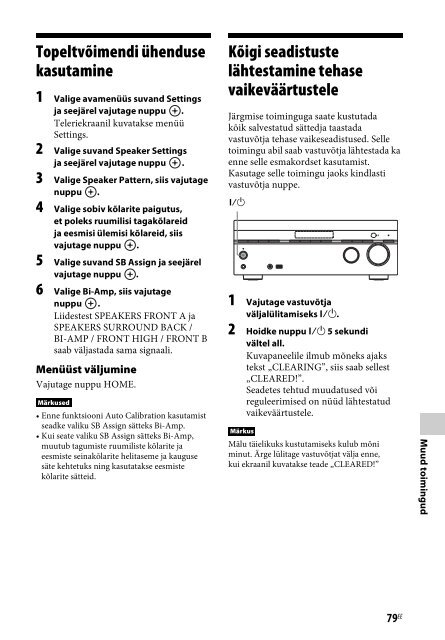 Sony STR-DN840 - STR-DN840 Istruzioni per l'uso Estone