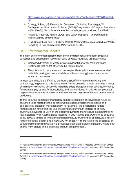 International Review of Waste Management Policy - Department of ...