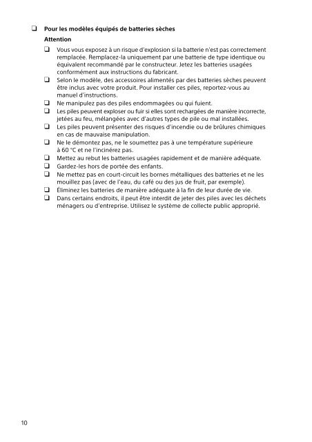 Sony SVE1513O9E - SVE1513O9E Documents de garantie Fran&ccedil;ais