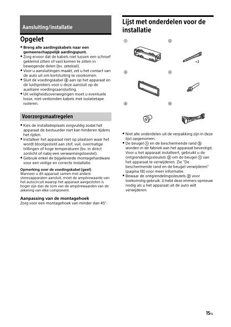 Sony CDX-G1102U - CDX-G1102U Mode d'emploi