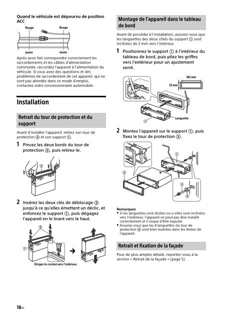 Sony CDX-G1102U - CDX-G1102U Mode d'emploi Fran&ccedil;ais