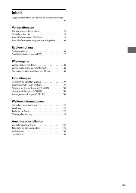 Sony CDX-G1102U - CDX-G1102U Mode d'emploi Anglais