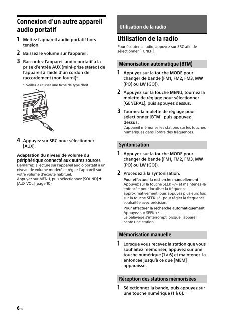 Sony CDX-G1102U - CDX-G1102U Mode d'emploi Italien