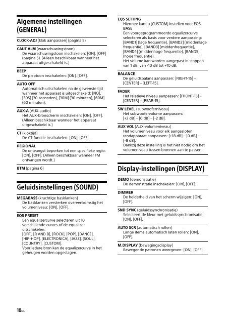 Sony CDX-G1102U - CDX-G1102U Mode d'emploi Italien